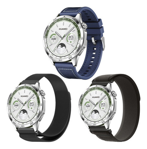 3 Correas De 22mm Mixto Para Huawei Watch Gt4 Gt3 Gt 4 3 Pro