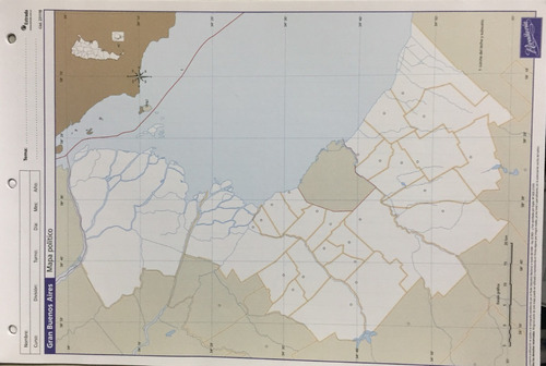 10 Mapas Escolares N°5 Gran Buenos Aires Político