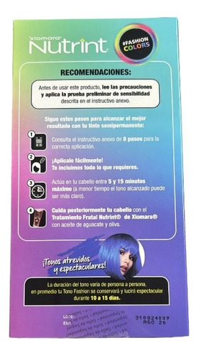 Xiomara Nutrint Tinte Semi Permanente Fashion Colors