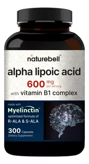 Acido Alfa Lipoico Lipoic Acid 600 Mg - Naturebell