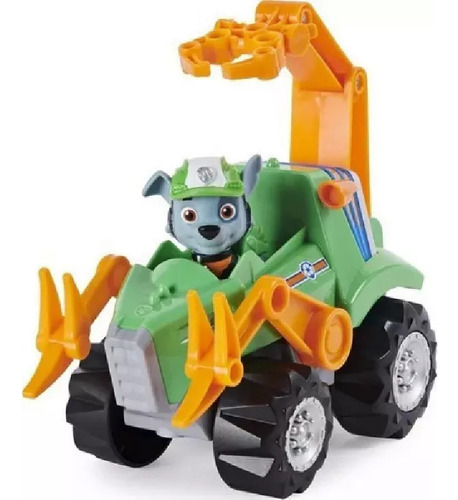. Vehículo Paw Patrol Dino Rescue Rocky Deluxe Rev Up