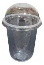 Comprar Vasos Pet Con Domo Transparente 16 Onzas 