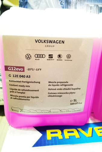 Refrigerante G12 Evo Original Volkswagen Bidón 5 Litros