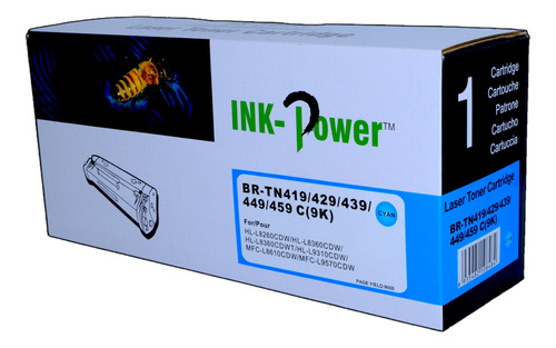 Toner Tn 419 / Tn 416 / Tn 411 Cian Alternativo Ink-power 