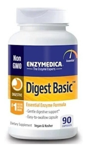 Enzimas digestivas Digest Basic Enzymedica 90 cápsulas