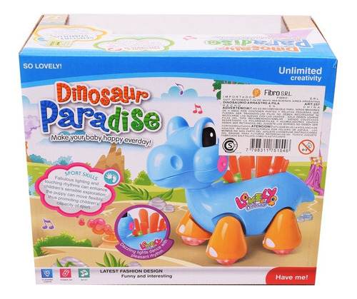 Arrastre Dinosaurio Con Luz Y Sonido Y Movimiento Para Bebe