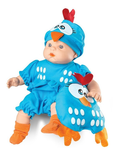 Imagem 1 de 6 de Boneca Meu Bebê - Galinha Pintadinha 34cm - Roma Brinquedos