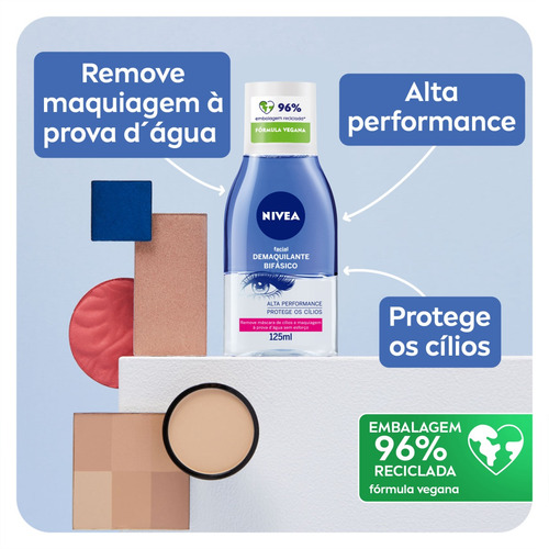 Imagem 6 de 10 de Demaquilante Bifásico Facial Nivea 125ml
