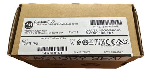 Allen-bradley 1769-if8 Compactlogix.. Facturado