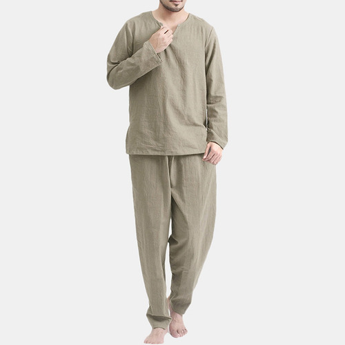 F Trajes De Hombre Pijamas Finos Y Transpirables Sueltos Ser