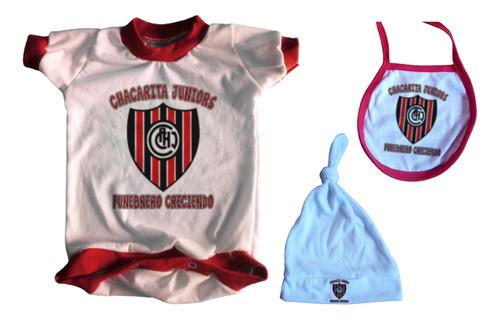 Set Ajuar Bebe X3 Body + Extras Chacarita Juniors M01