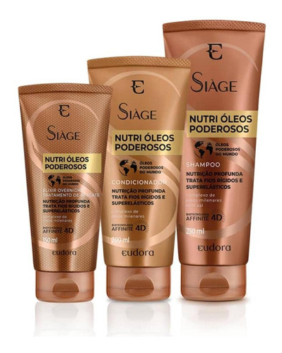 Siàge Nutri Óleos Poderosos Shampoo+condicionador+overnight