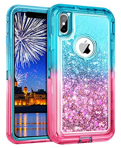 iPhone XS Caso Maximo Brillo Liquido Femenino Lindo Are...