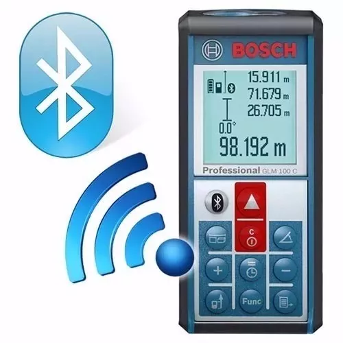 Medidor Distancia Telemetro Laser Bosch Glm 100 C Bluetooth