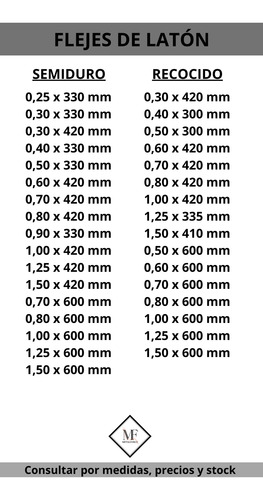 Fleje De Latón Recocido De 1,00 Mm X 42 Cm Por 1 Metro Dorado