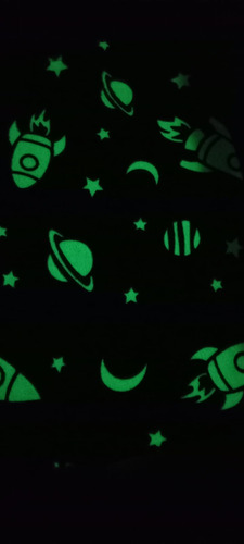 Manta Polar Soft Estampadas Luminosas Espacial Azul