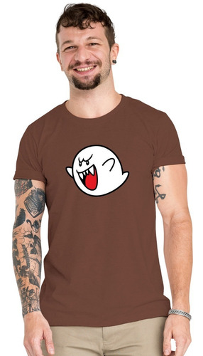 Polera Boo Fantasma Mario Algodón Orgánico Gme35