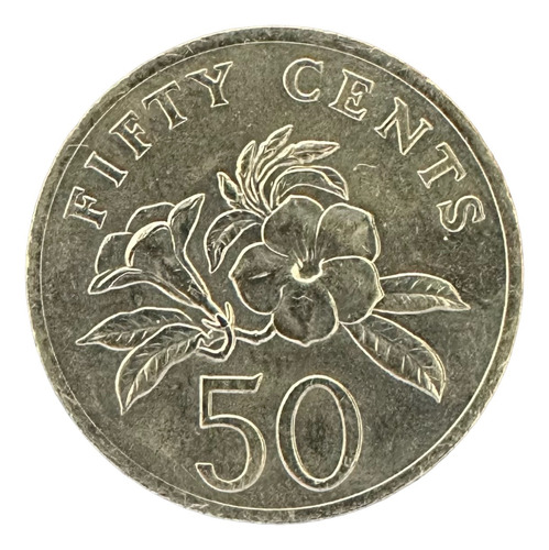 Singapur - 50 Cents - Año 1985 - Km #53 - Flores