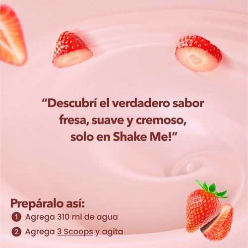 Vivri Shakeme Fresa, Shaker Gratis 20 Serv Alimento Completo