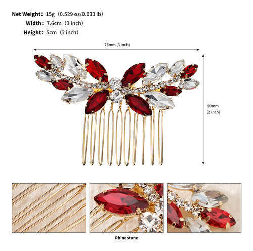 Nuevo Peineta Con Diamantes De Imitación For Boda Nupcial