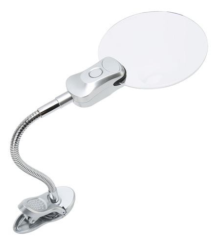Pinza Para Lámpara De Lectura, Lupa, Luz Led, Cuello De Cisn
