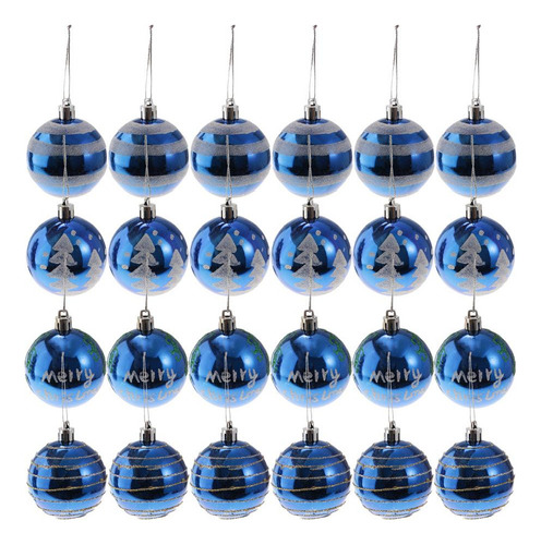 Esferas Para Árbol De Navidad, Azul Rey