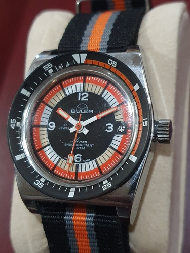 Imagen 1 de 6 de Reloj Tipo Diver Buler Monza Vintage