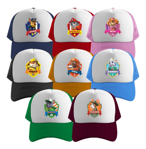 20 Gorras Trucker Modelos Paw Patrol 