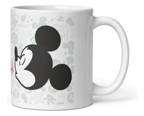 Mickey Feliz Dia San Valentin  Taza Ceramica Orca