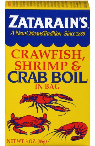 Zatarains Crawfish Shirmp & Crab Boil 85grs. Importado