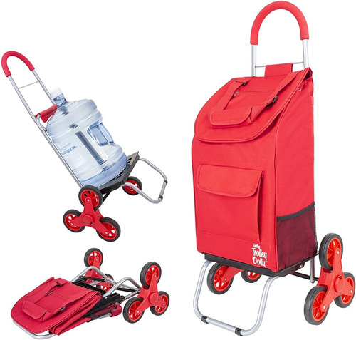 Carrito De Compras Plegable Escalador Carro Feria Yegua Blue Color Rojo