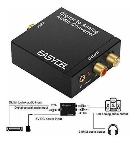 Easycel - Convertidor De Audio Digital A Analógico Dac Con