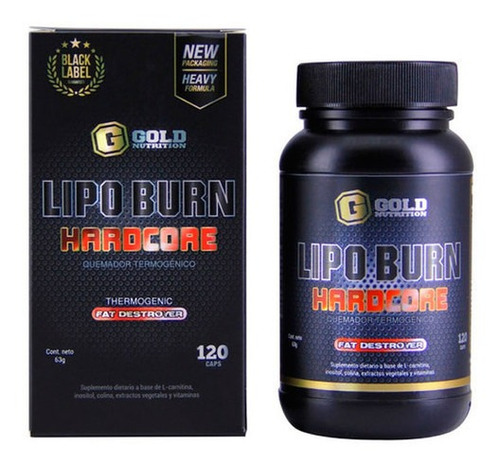 Lipo Burn Hardcore Gold Nutrition X 120 Tabletas