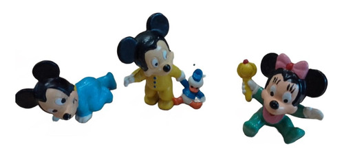Muñecos Figuras Coleccion Baby Minnie Mickey Retro Set X6 