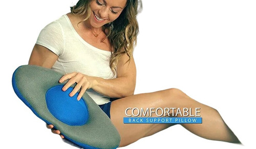 Almofada ergonômica de apoio lombar e para as costas alivia a dor cinzenta