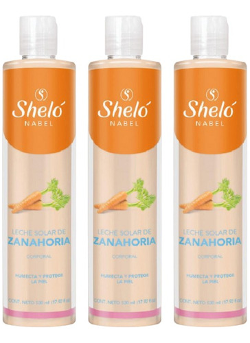 3 Pack Leche Solar De Zanahoria Shelo