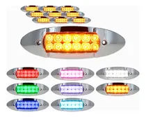 Comprar 10 Plafon 12 Led Ovalado Lateral Fija Estrobo Bisel Pico Cro