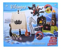 Comprar Barco Vikingos Con Muñecos El Duende Azul Tipo Playmobil Ful