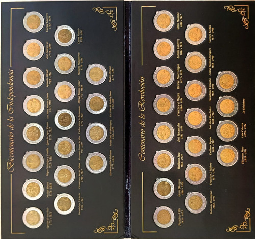 Álbum Completo Monedas De 5 Pesos Conmemorativas Circuladas (Usado)