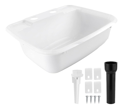 Recpro Rectangle Rv Lavabo De Baño | Blanco | Fregadero De I