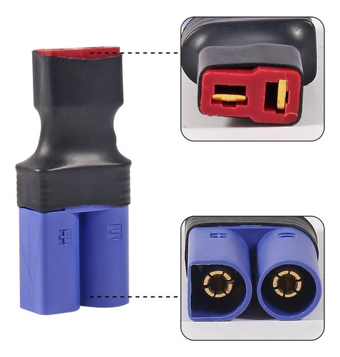 Adaptador Rc: 4pzs Ec5 A Conector T-plug Estilo Deans