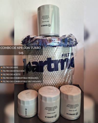 Combo Filtros Npr Con Turbo 