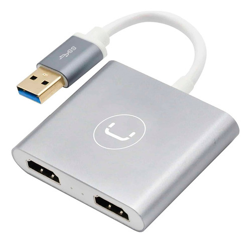 Cable Adaptador Video Unno Usb3.0 A 2xhdmi Hembra