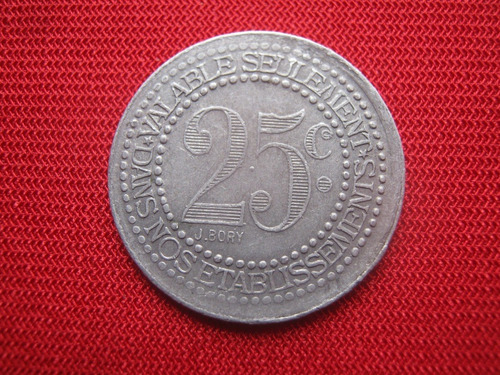 Francia 25 Centimes 1922 Vichy