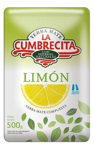 Yerba La Cumbrecita Limon Con Hierbas Naturales Compuesta