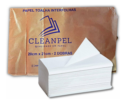 500fl Papel Toalha Inter Folha 500g 20x21 Celulose Cleanpel