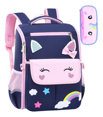 Mochila Escolar Impermeable Kawaii Para Niñas Primarias De Gran Capacidad