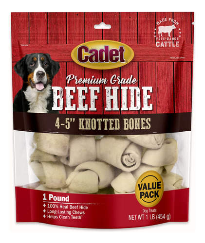 Cadet Piel De Res De Alta Calidad Para Perros, Masticables,