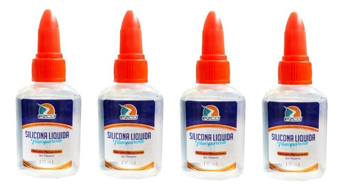 4 Silicona Liquida Transparente Adhesiva Ezco X 30ml