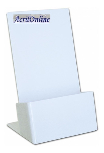 50 Porta Folletos Plástico Blanco 10x16cm Acrilonline